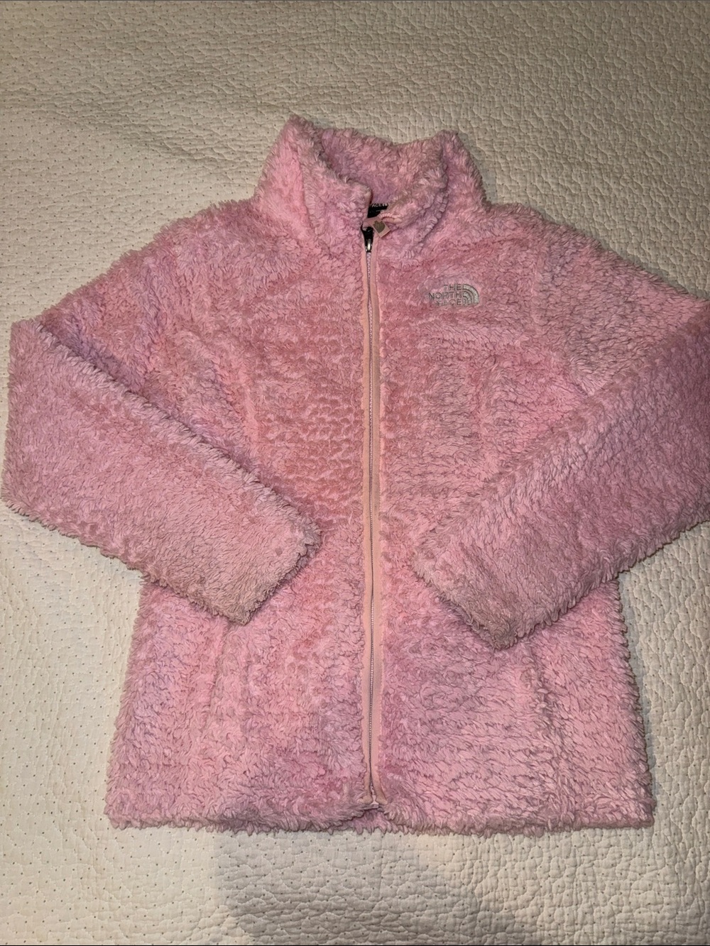 The North Face Kids Pink Plush Fuzzy Jacket